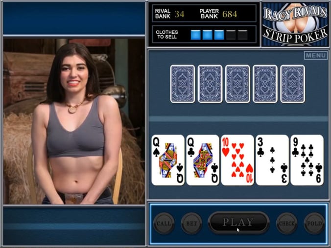RacyRivals Strip Poker with Haley